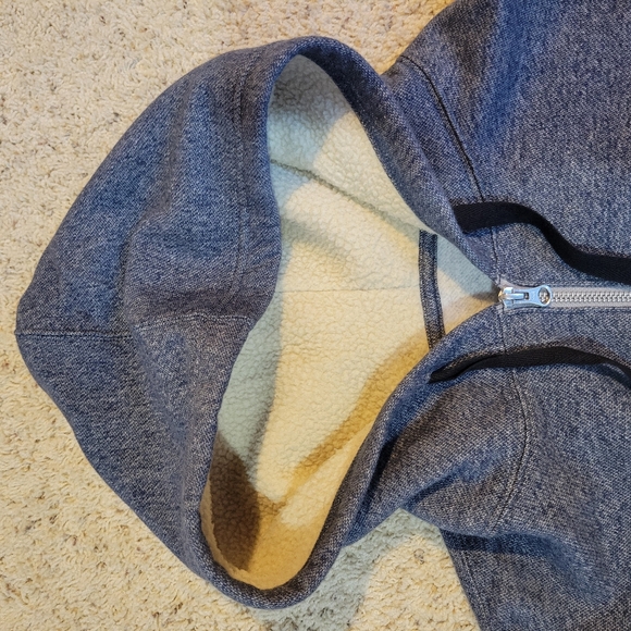 Brand new without tags!-women's cropped fleece sweatshirt hoodie-3/4" zip - Picture 3 of 16